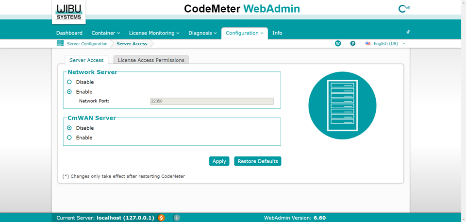 codemeter add server by name